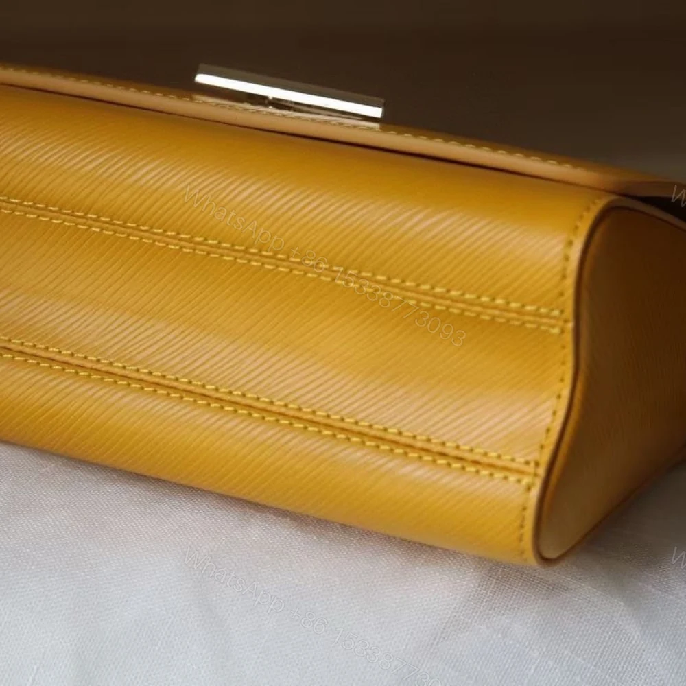 View 7 of Louis Vuitton LV Twist MM Handbag Sunflower Yellow 23Cm
