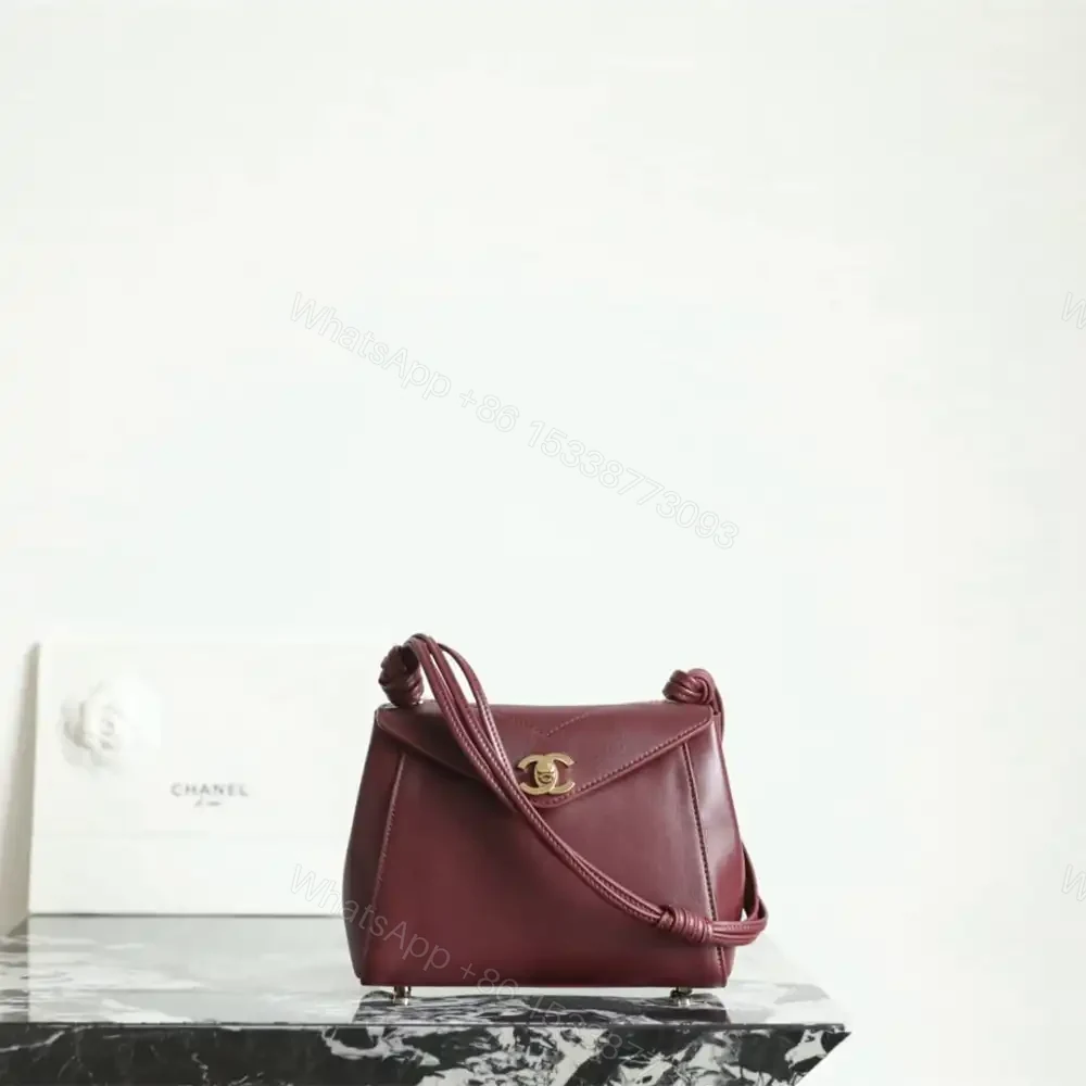 高仿Chanel*26A系列AS6223高級手工坊口蓋包酒紅色小號免檢版 — view 1