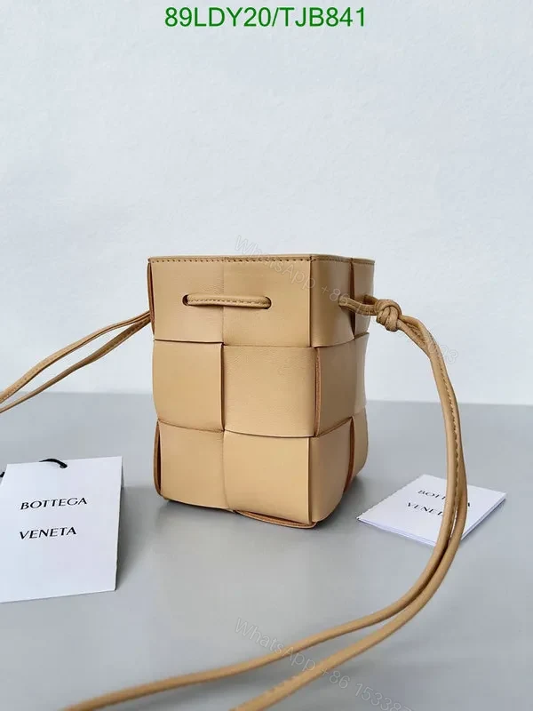 View 14 of Bottega Veneta Red Cassette Bucket Shoulder Bag LK7475