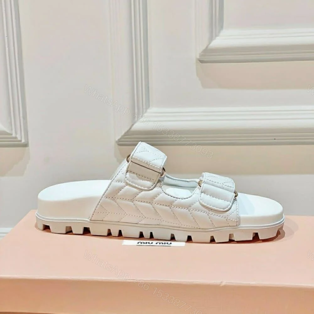 View 6 of MIUMIU MATELASSE NAPPA LEATHER SLIDES WHITE