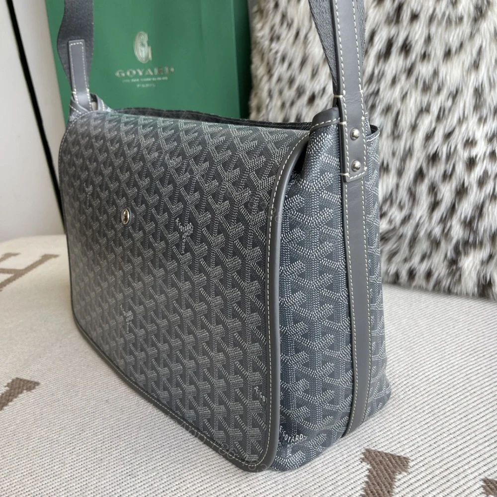View 6 of 高仿Goyard*Capetien系列CAPETID郵差包灰色中號免檢版