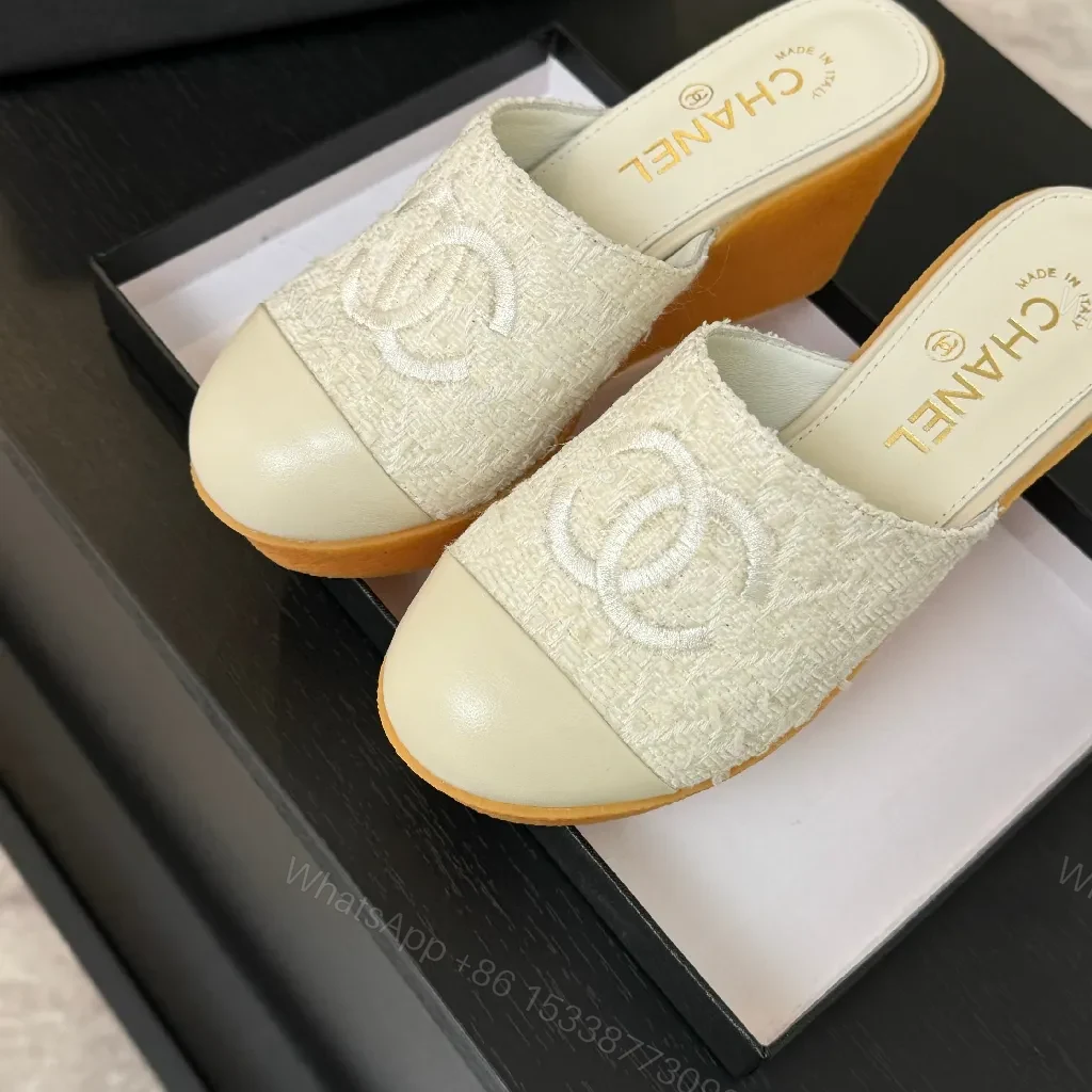 View 6 of Embroidered Slip-On Sandals – Subtle Luxury, All-Day Comfort