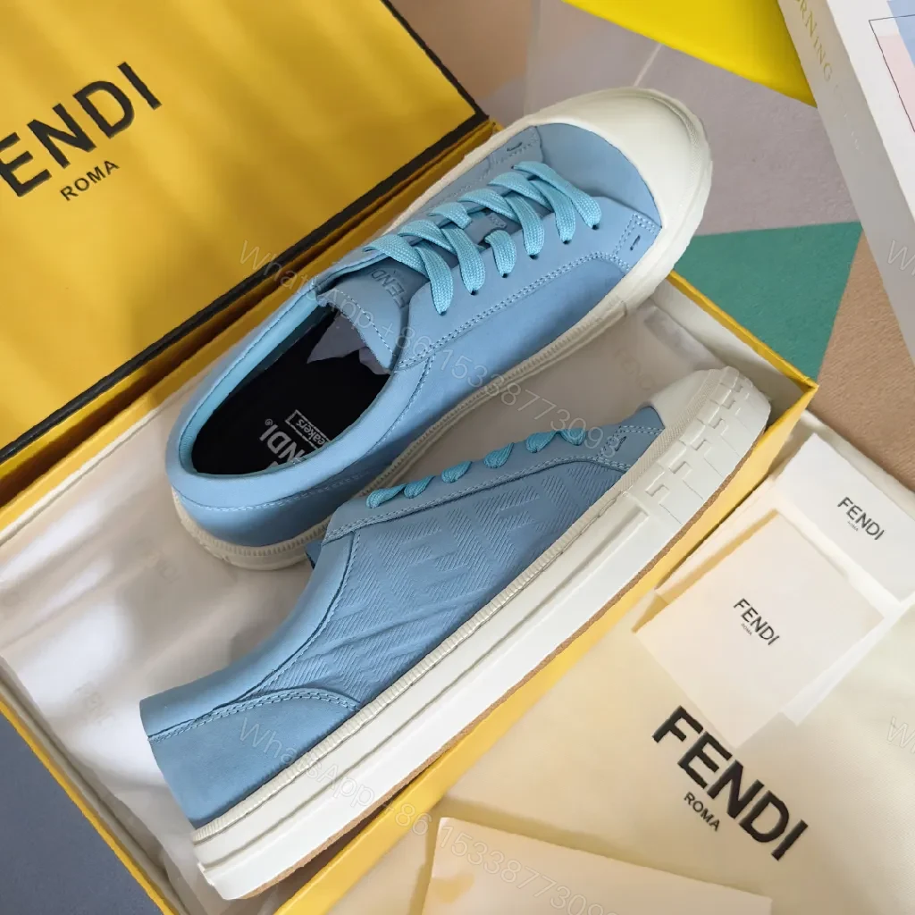 View 9 of Light-Blue Leather Minimalist Sneakers with Durable Comfort