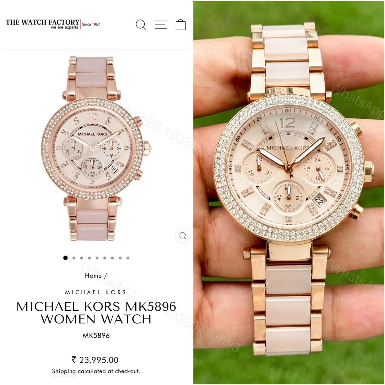 View 2 of Michael Kors MK5896 Pink Dial