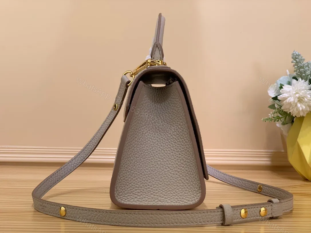 View 8 of Louis Vuitton LV Twist Handle Like Auth Lock Gold Handbags 17x25x11cm