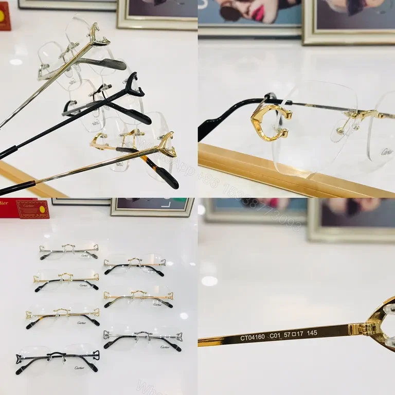 View 9 of Rimless Titanium Cartier Glasses â€“ Minimalist, UV-Protected Clarity