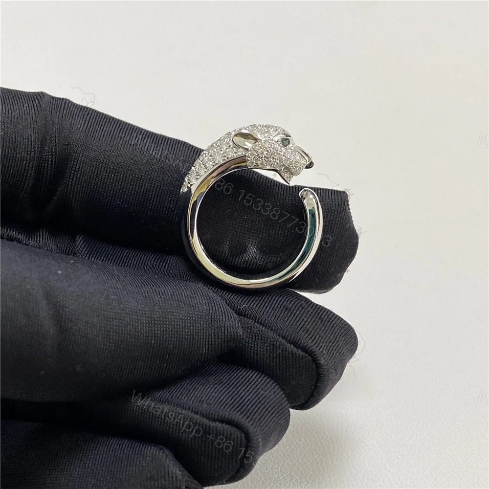 View 3 of Panthere De Cartier Ring Pave Diamonds White Gold N4224900