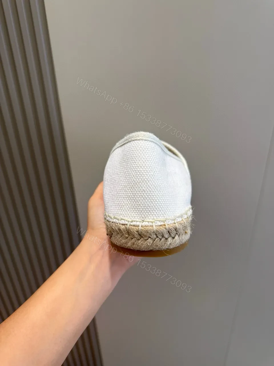 View 2 of Casual Luxe Espadrille Slip-Ons with Logo Branding