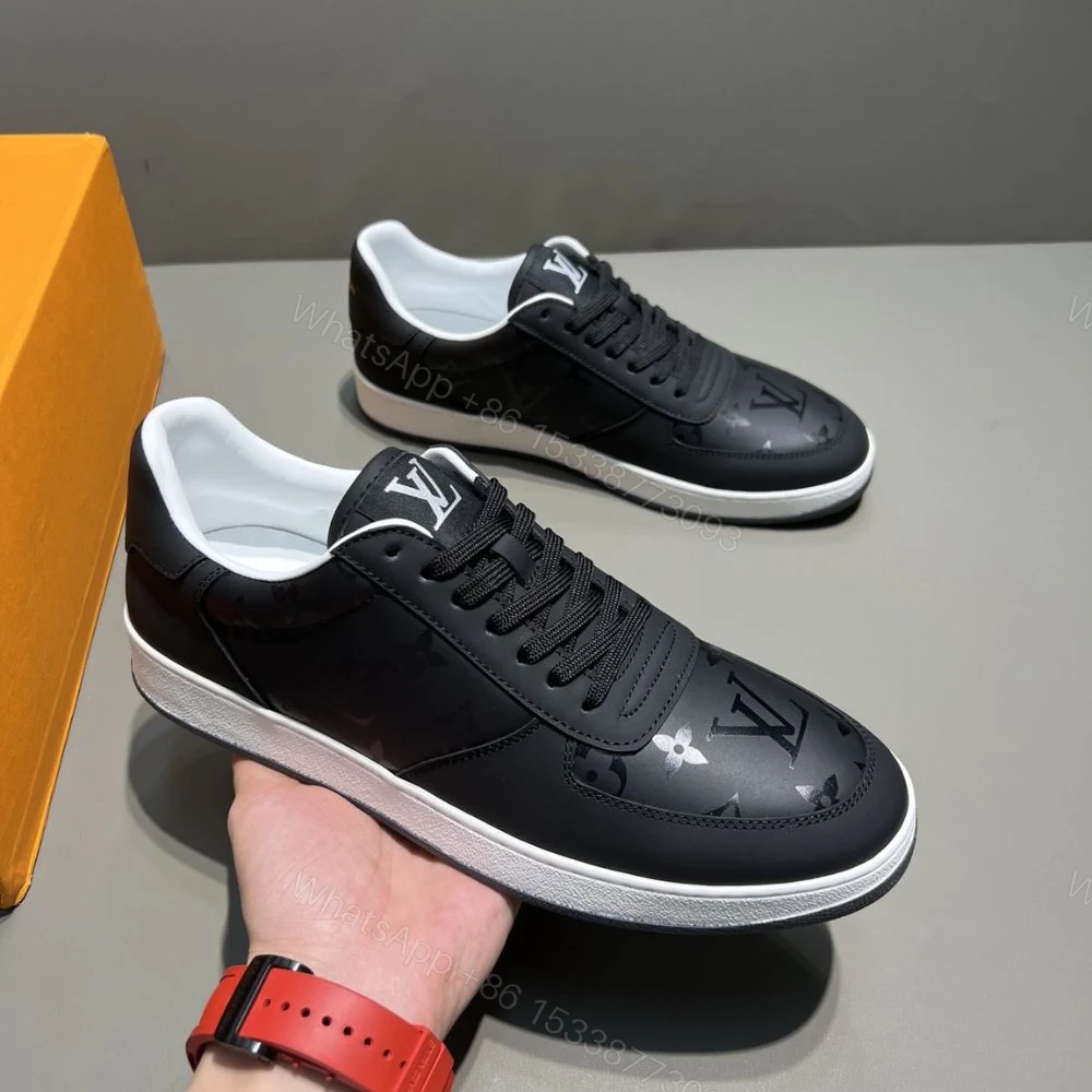 View 8 of Louis Vuitton Rivoli Sneaker Monogram Metallic Canvas Black For Men 1A9FGZ