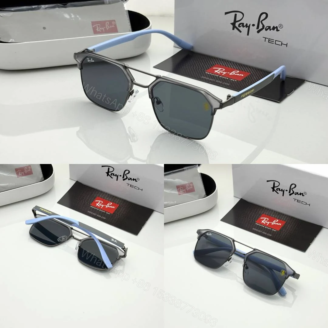 View 2 of First Copy RayBan 04 Grey Black Sunglasses