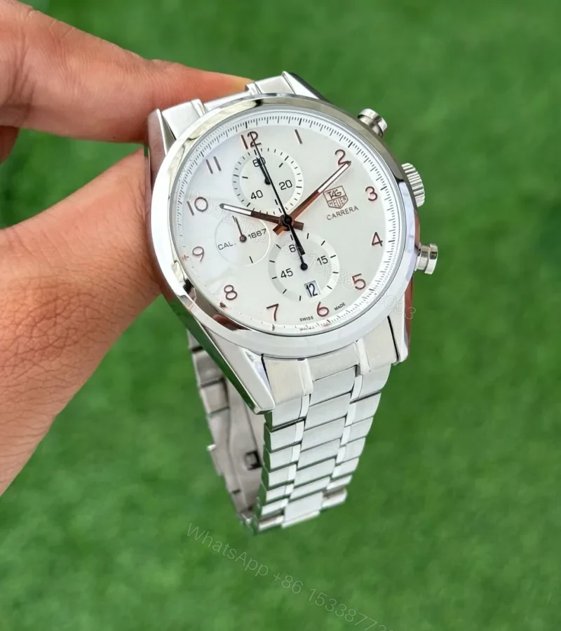 Tag Heuer Carrera 1887 12Hr Dial Silver Chronograph — view 1