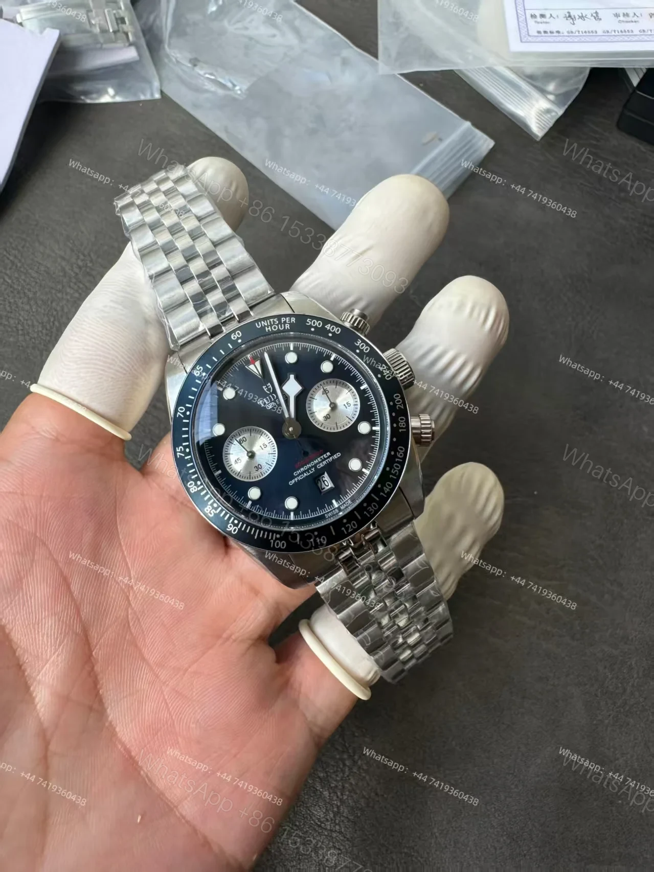 View 10 of Tudor Super Clone Black Bay Chronograph M79360B-0002 Blue dial