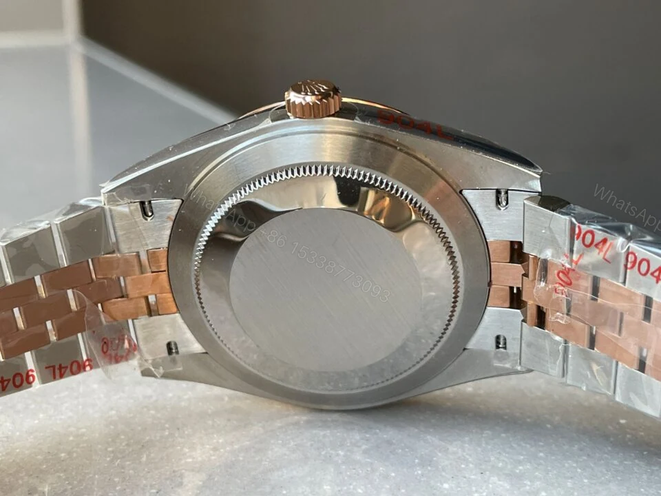 View 8 of GMF GM Factory 1:1 Rolex DateJust Men 41mm “wimbledon” RG and SS V2 Grey textured Dial Roman Markers