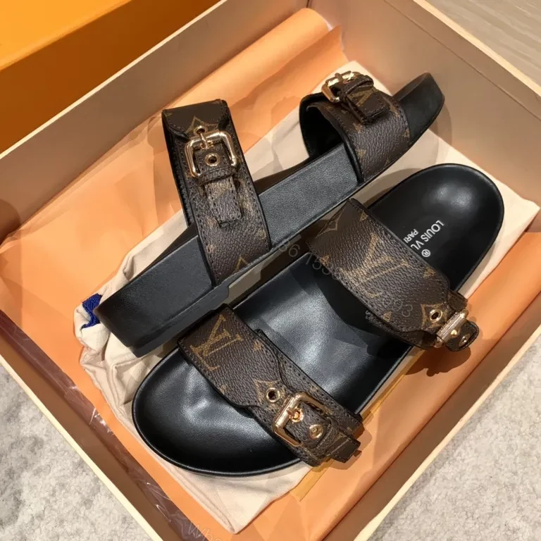View 7 of Monogram Sandals: Louis Vuitton-Inspired Cushioned Sandals