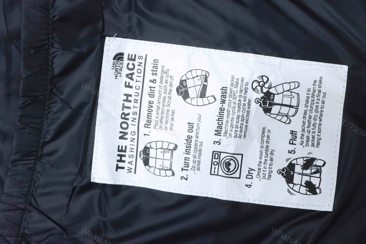 View 5 of TheNorthFace Large checkered down jacket 'Black Gray'