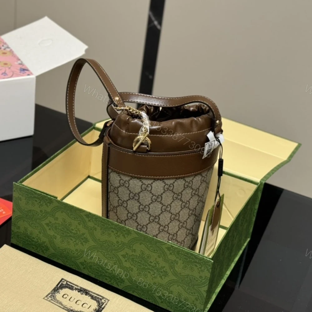View 4 of Gucci Housebit 1955 Small Bucket Bag Brown 18Cm
