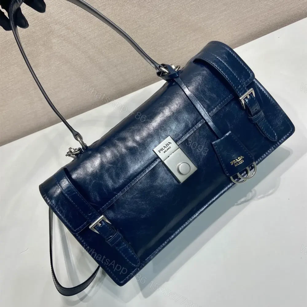 View 4 of 高仿Prada*1BN026筆筒包單肩包黑色中號免檢版
