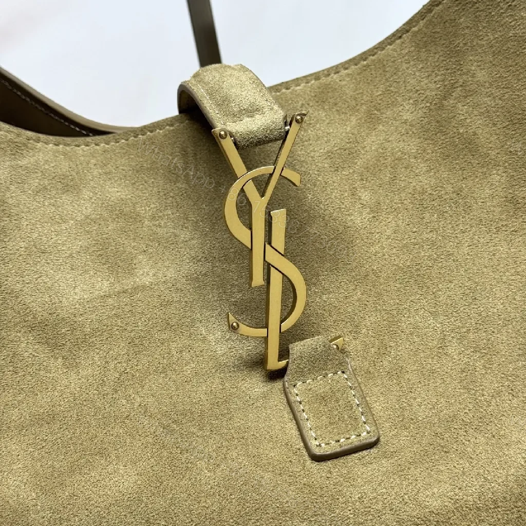 View 9 of Soft Suede Tote: Everyday Luxe, Gold Charm Tote Bag