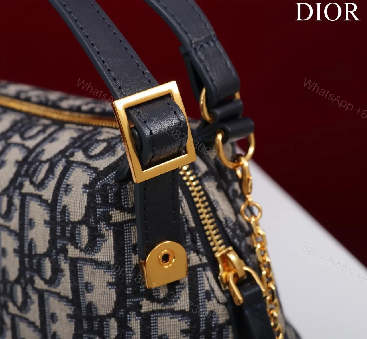 View 5 of Dior Plaid Women’s Handbag, Glossy Leather, Replica 11 High Quality 20cm