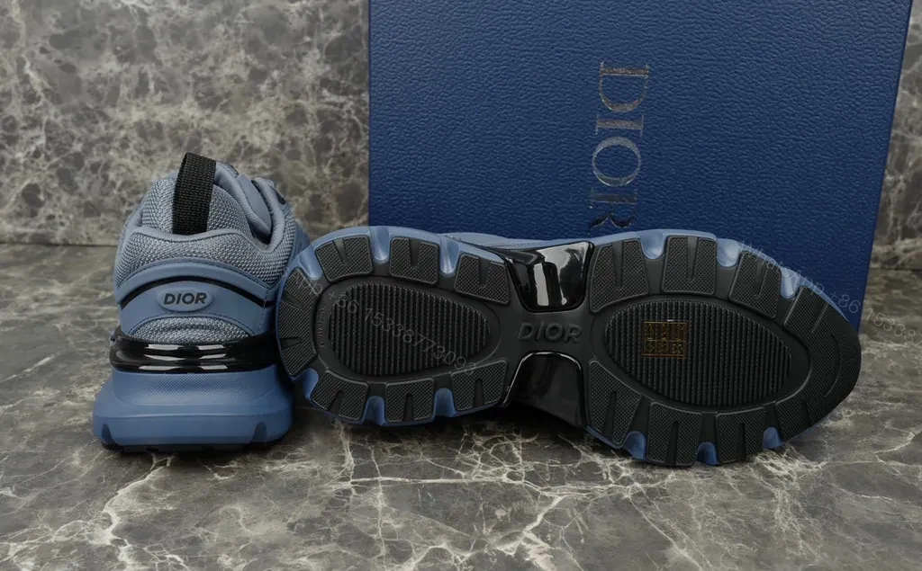 View 4 of Blue-Quarry Luxe Sneaker: Modern Comfort & Dior Detail (60)