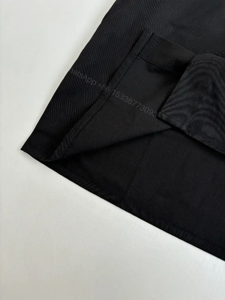 View 6 of Black Cotton Oversized Short-Sleeve Shirt with Pocketed Front, Military Style, Stone Island inspired