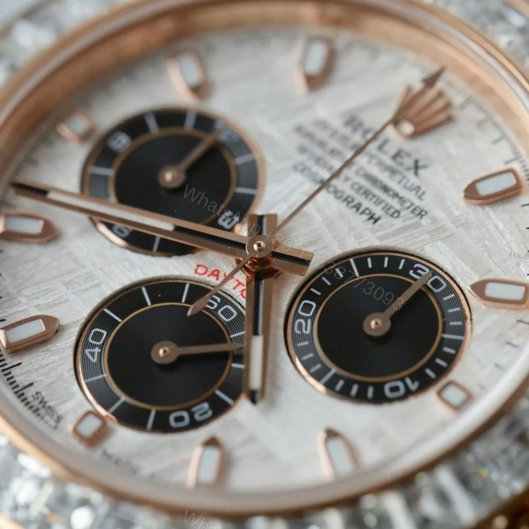 View 2 of Daytona 40mm Best Super Clone 18K Gold Wrapped + Moissanite Baguette Diamonds