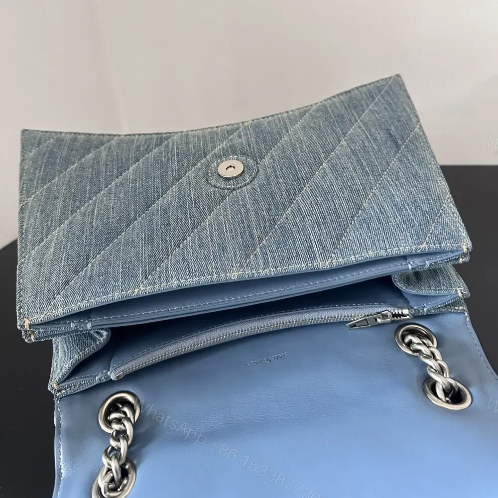 View 9 of 高仿Balenciaga*Crush系列沙漏包牛仔藍S