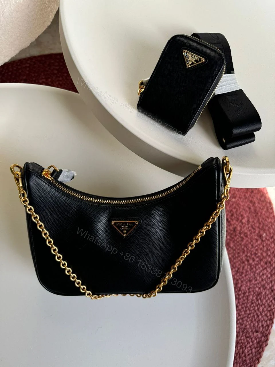 View 3 of Saffiano Lux Re-Edition 2005 Shoulder Bag Mango
