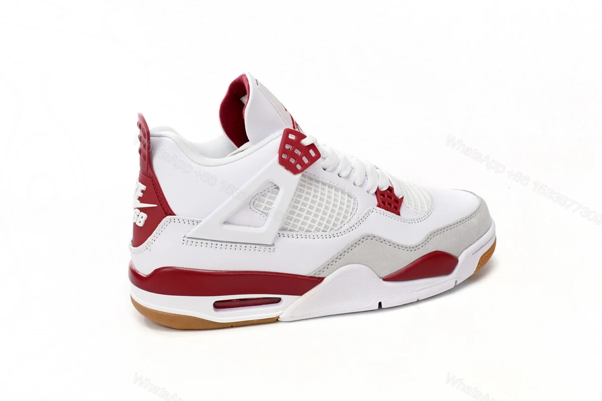 View 9 of Nike SB x Air Jordan 4 White Red DR5415-160 (Top Quality)