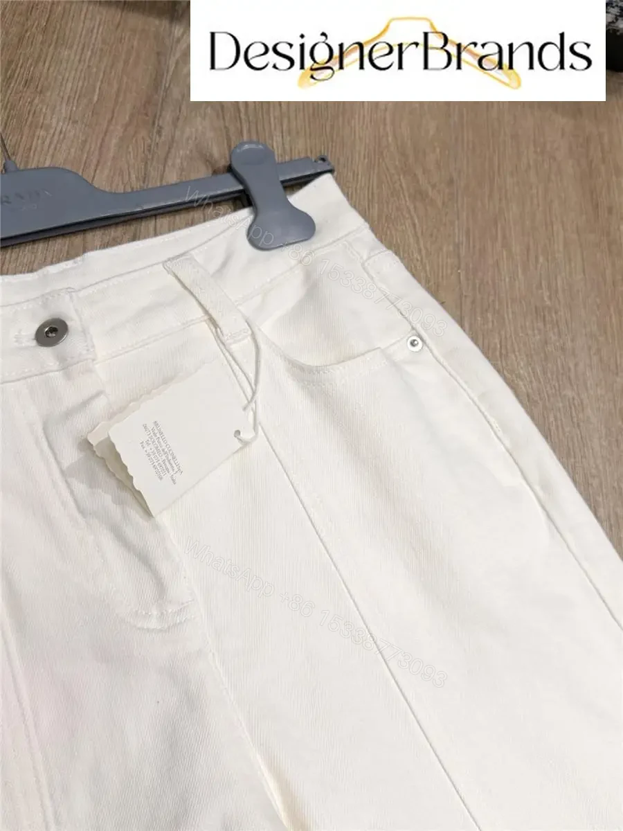 View 6 of Off-White Cotton-Twill Wide-Leg Trousers: Premium Comfort