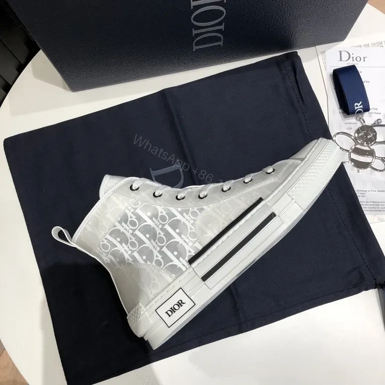 View 7 of Couture-Patterned Dior Monogram High-Top Sneaker