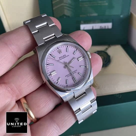 View 7 of Rolex Perpetual Pink 124300 Replica