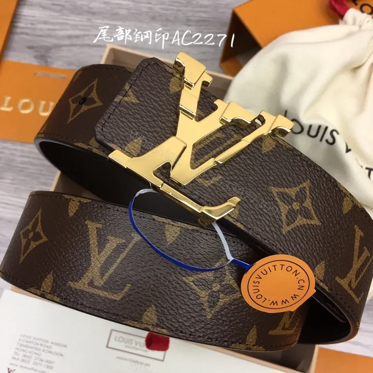 View 8 of Iconic Monogram Belt with Gold LV Buckle â€“ Everyday Luxury