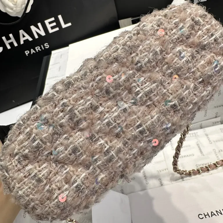 View 3 of Chanel BouclÃ© Mini Handbag with Chain Handle - Luxe Everyday