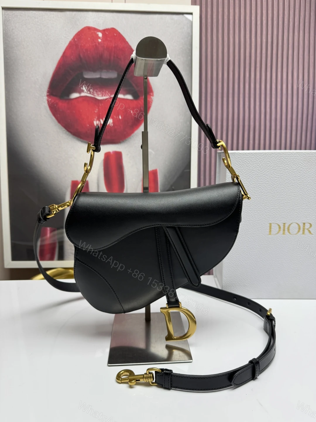 Dior 原單馬鞍包 全黑五金設計單肩斜背包極簡高級款 — view 1