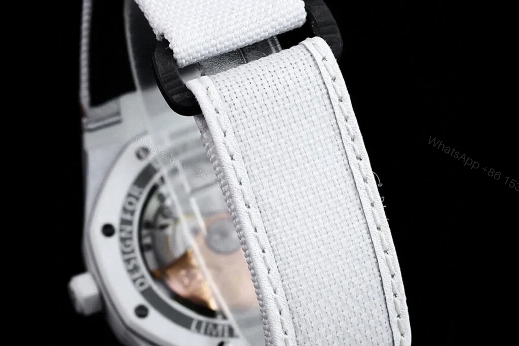 View 4 of Replica AP Royal Oak White Carbon White Dial 41mm