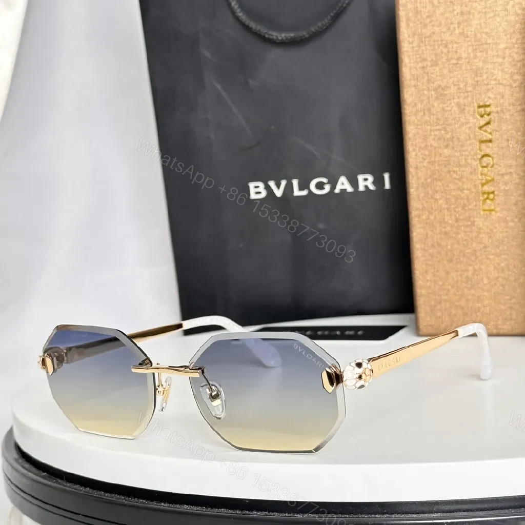 View 7 of Geometric Sunglasses with Gold-Tone Accents, Premium Frame