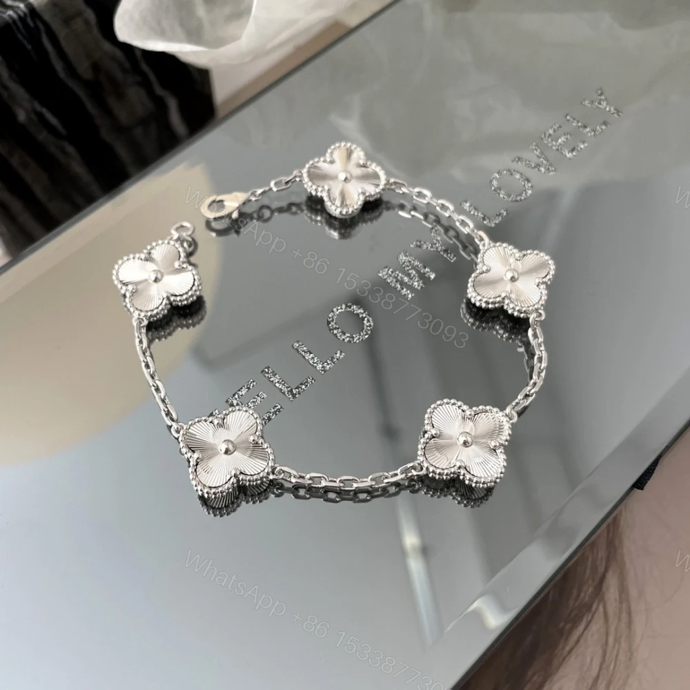 View 3 of 高仿首飾VanCleef&Arpels*RP9XE00銀鐳射五花手鏈