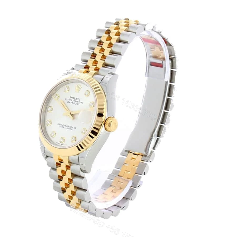 View 2 of Rolex Datejust 31 278273 Super Clone : Two-Tone Steel and Yellow Gold Silver Diamond Dial