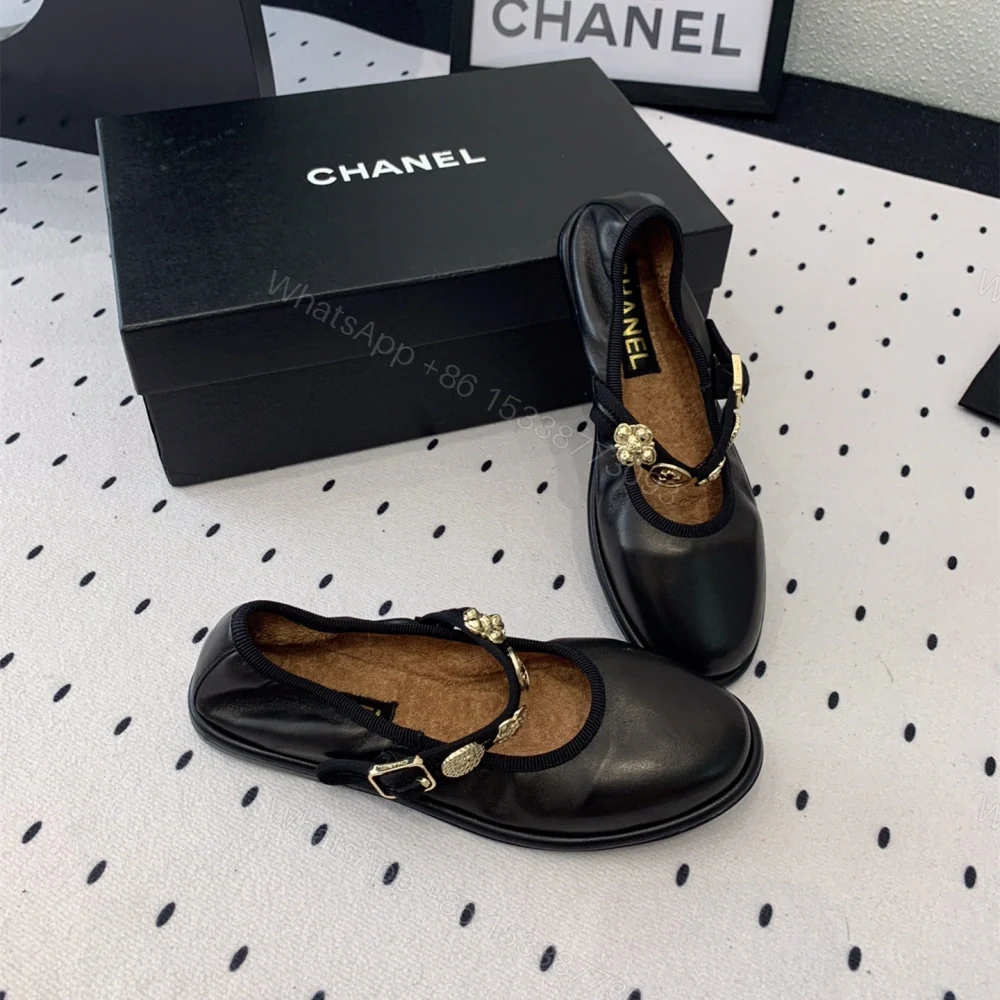 View 6 of 高仿Chanel*G45778Q圓頭塔扣瑪麗珍鞋黑色免檢版