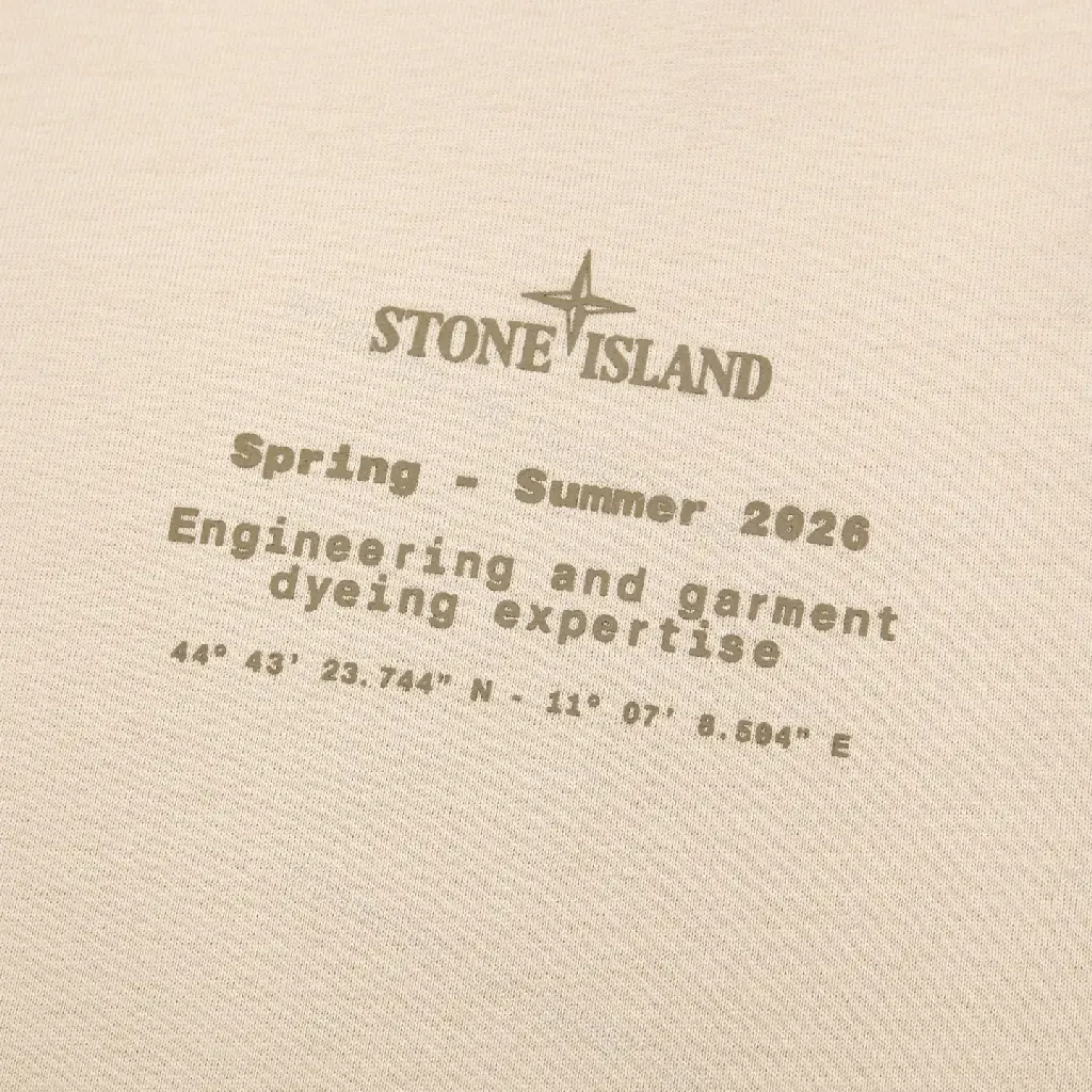 View 7 of Beige Stone-Tex Minimalist Tee: Subtle Luxury Top