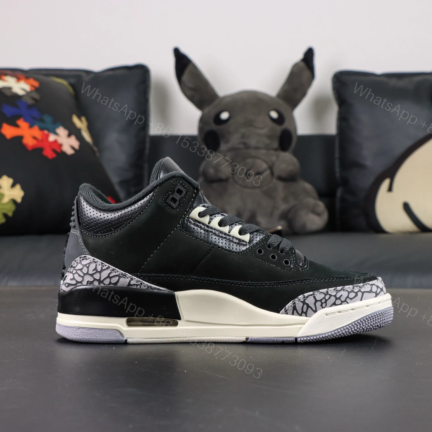 View 2 of Air Jordan 3 Off Noir Reps