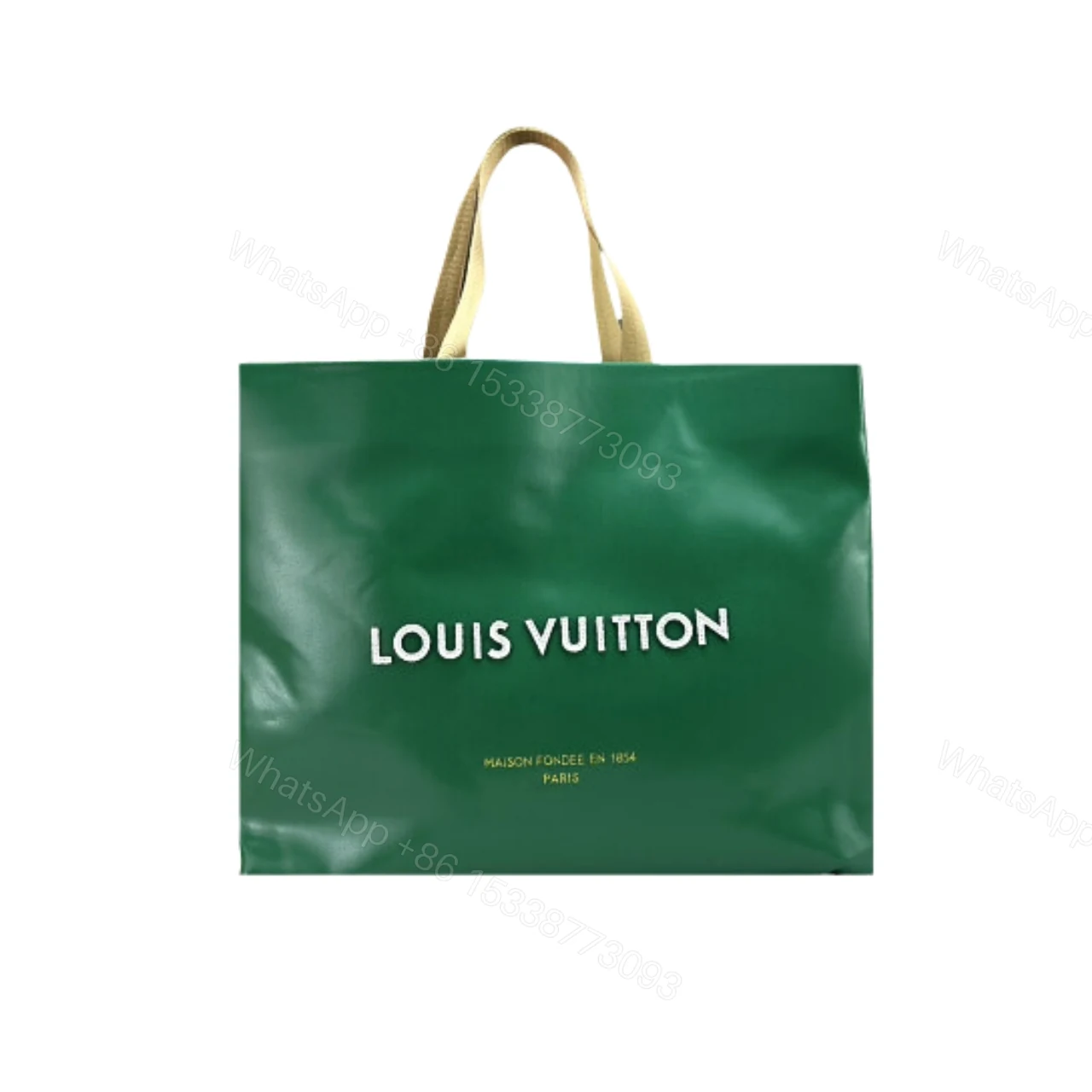 LOUIS VUITTON SHOPPER TOTE MM GREEN 40CM — view 1