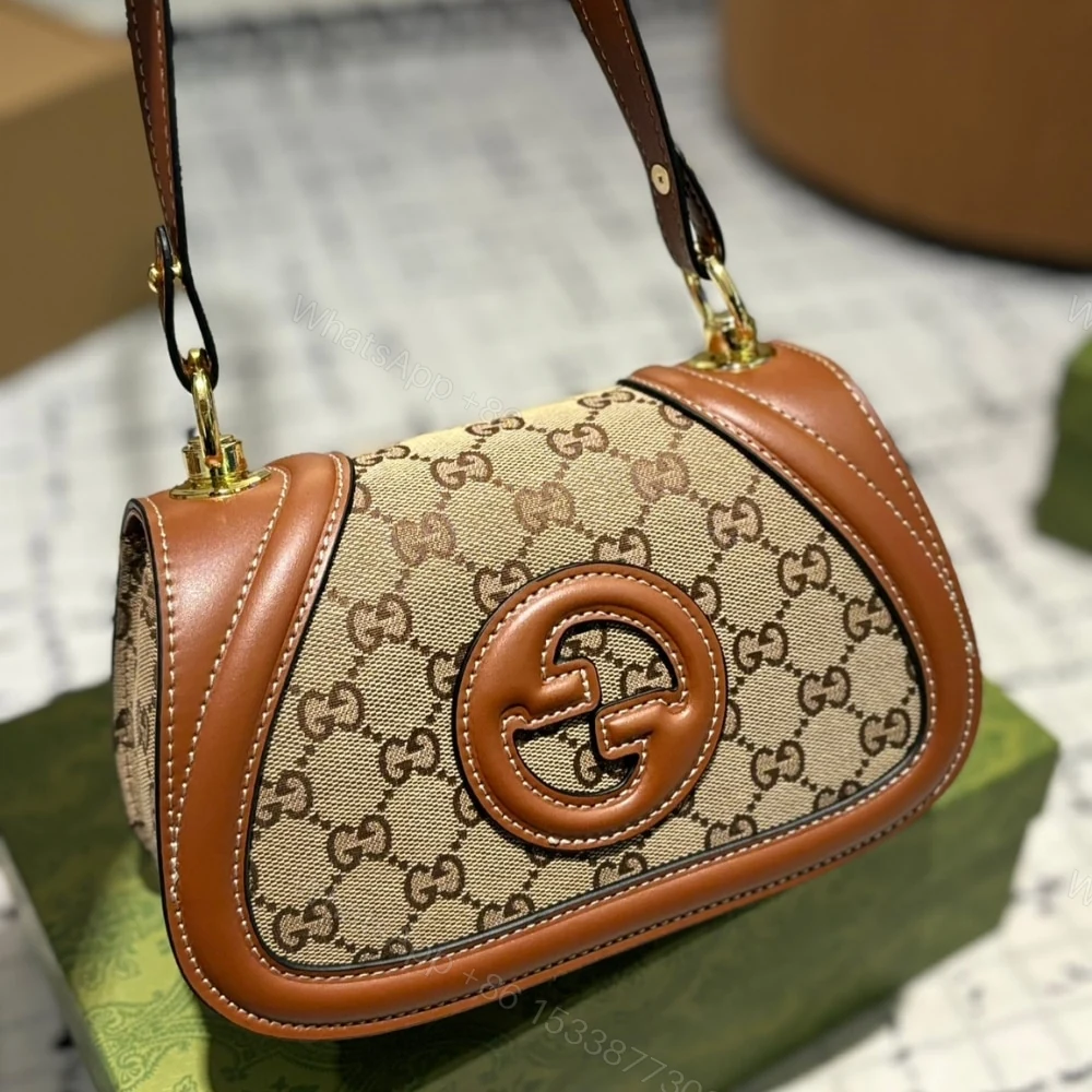 View 2 of Gucci Blondie Mini Shoulder Bag Beige And Brown 22Cm 815700 HAAKG 9755