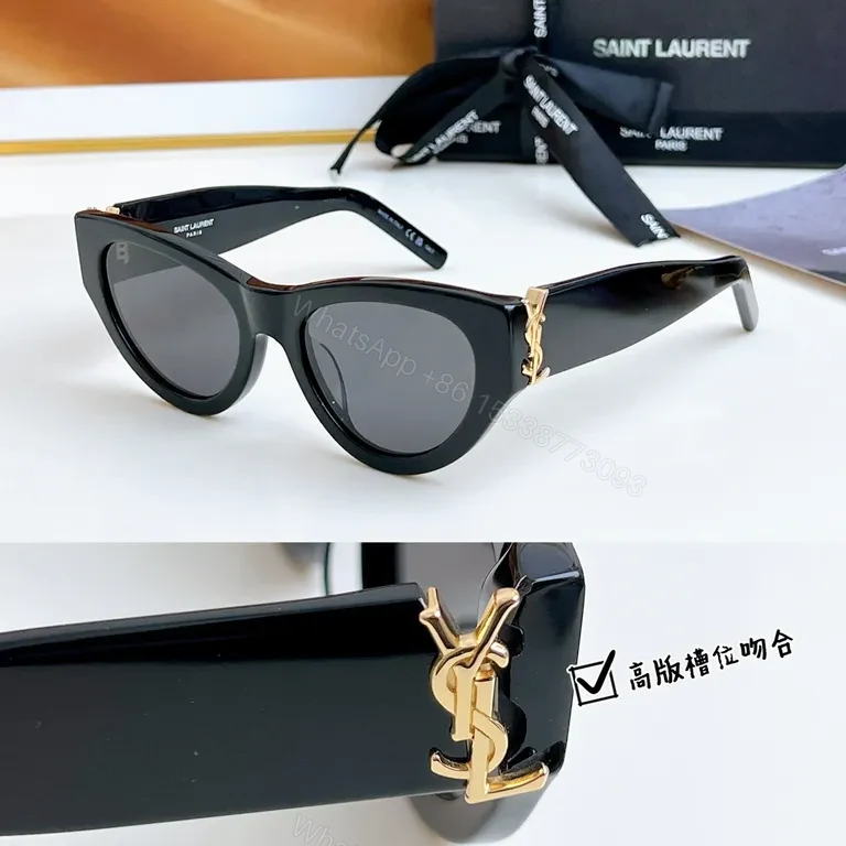 View 5 of Chic Cat-Eye Sunglasses: YSL-Inspired, UV400, Luxury Frame