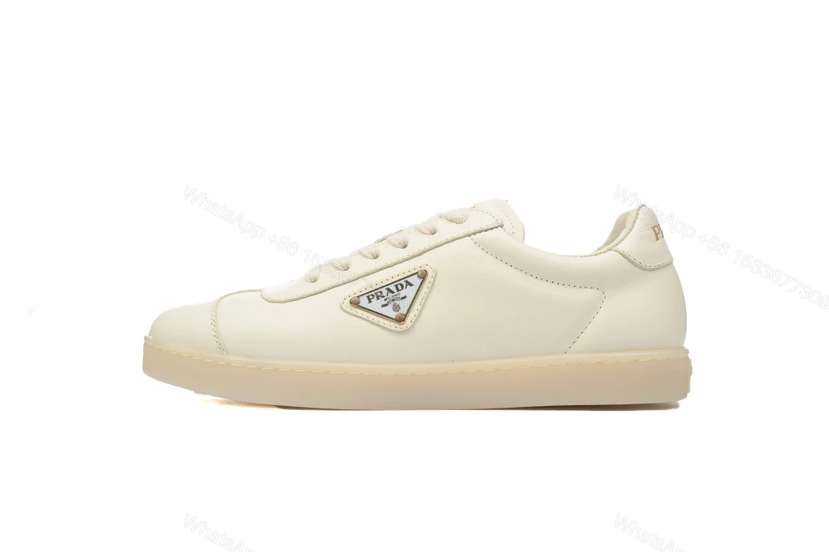 View 6 of Prada Downtown Low Sneakers Rice White