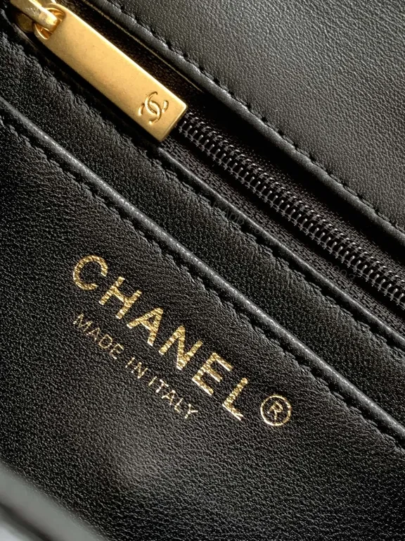 View 6 of Black Satin Mini Bag with Gold Chain - Lux-Influenced Style