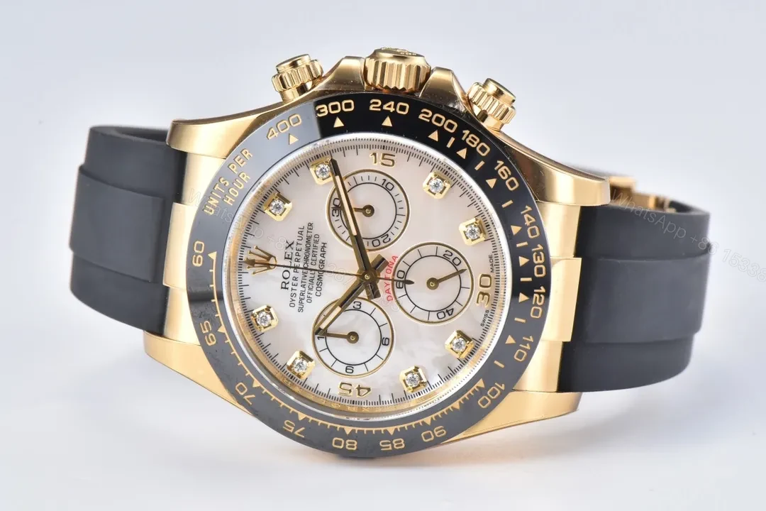 View 6 of BP Factory Clean Factory – **Rolex Gold Daytona Black Rubber Strap