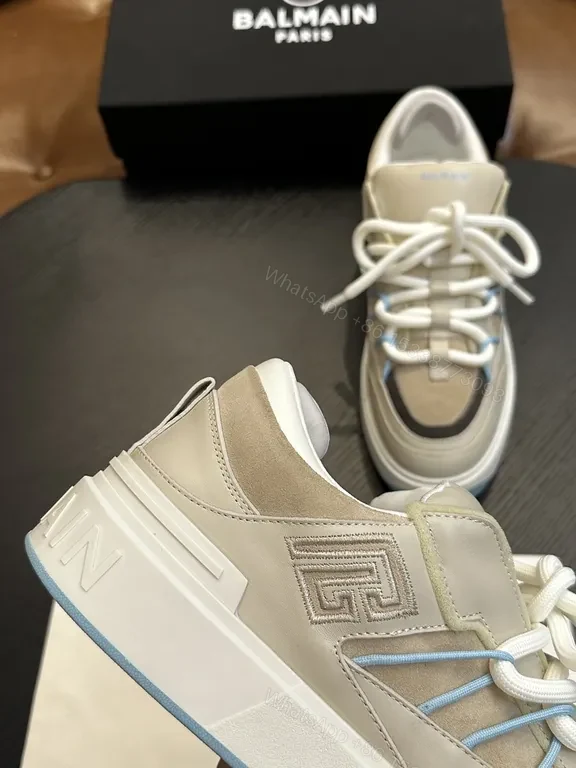 View 9 of Neutral Blend High-Top Sneakers: Luxe Texture & Comfort