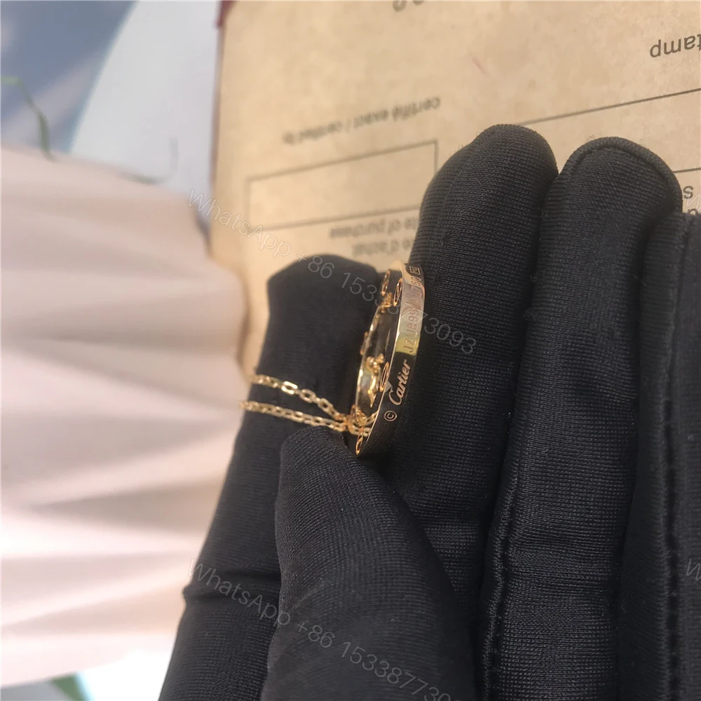 View 3 of Cartier 18K Yellow Gold Love Pendant Necklace Plain